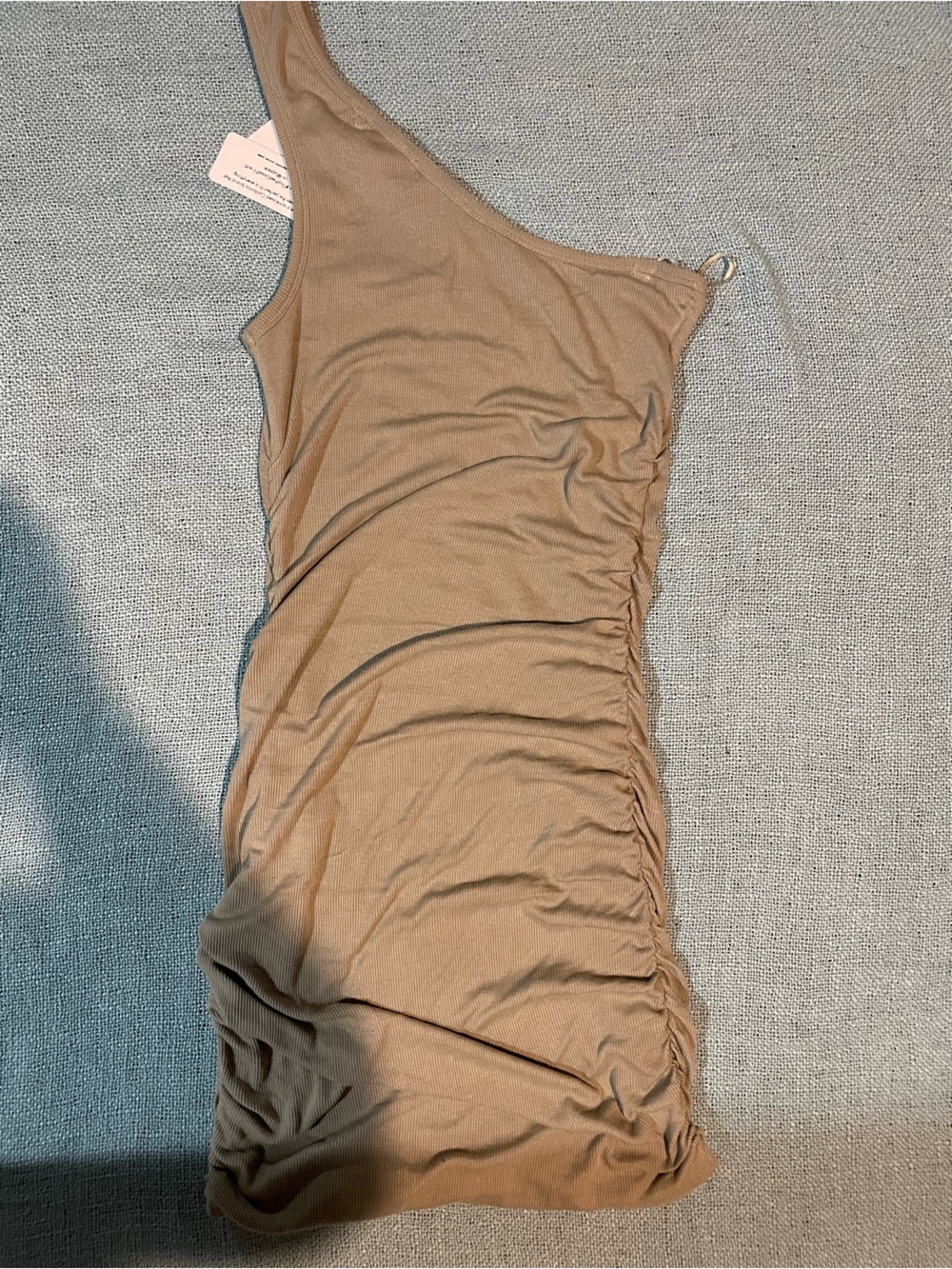 l*space Asymmetrical Ruched Skirt in Tan